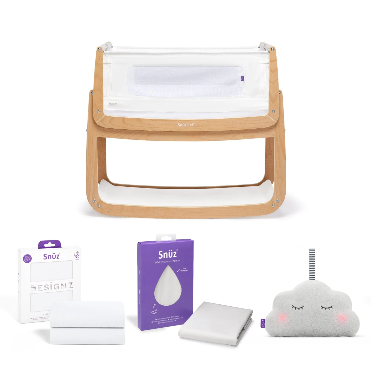 SnüzPod 4 Bedside Crib Starter Bundle Natural 3 SnüzPod 4 Bedside Crib Starter Bundle Natural