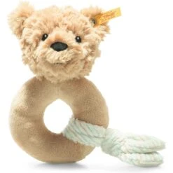 Steiff Soft Cuddly Friends Jimmy Teddy Bear Grip Toy Rattle