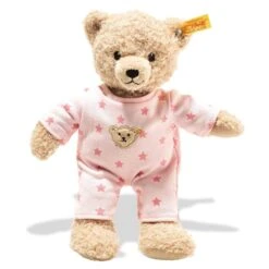 Steiff Teddy Bear In Pyjamas Pink 25cm