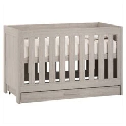 Venicci Forenzo Oak Cot Bed With Drawer - Nordic White -Baby Products Store venicci cot beds 38476004294877