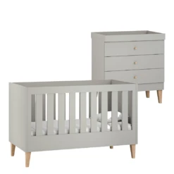 Venicci Saluzzo 2 Piece Dresser Roomset - Warm Grey