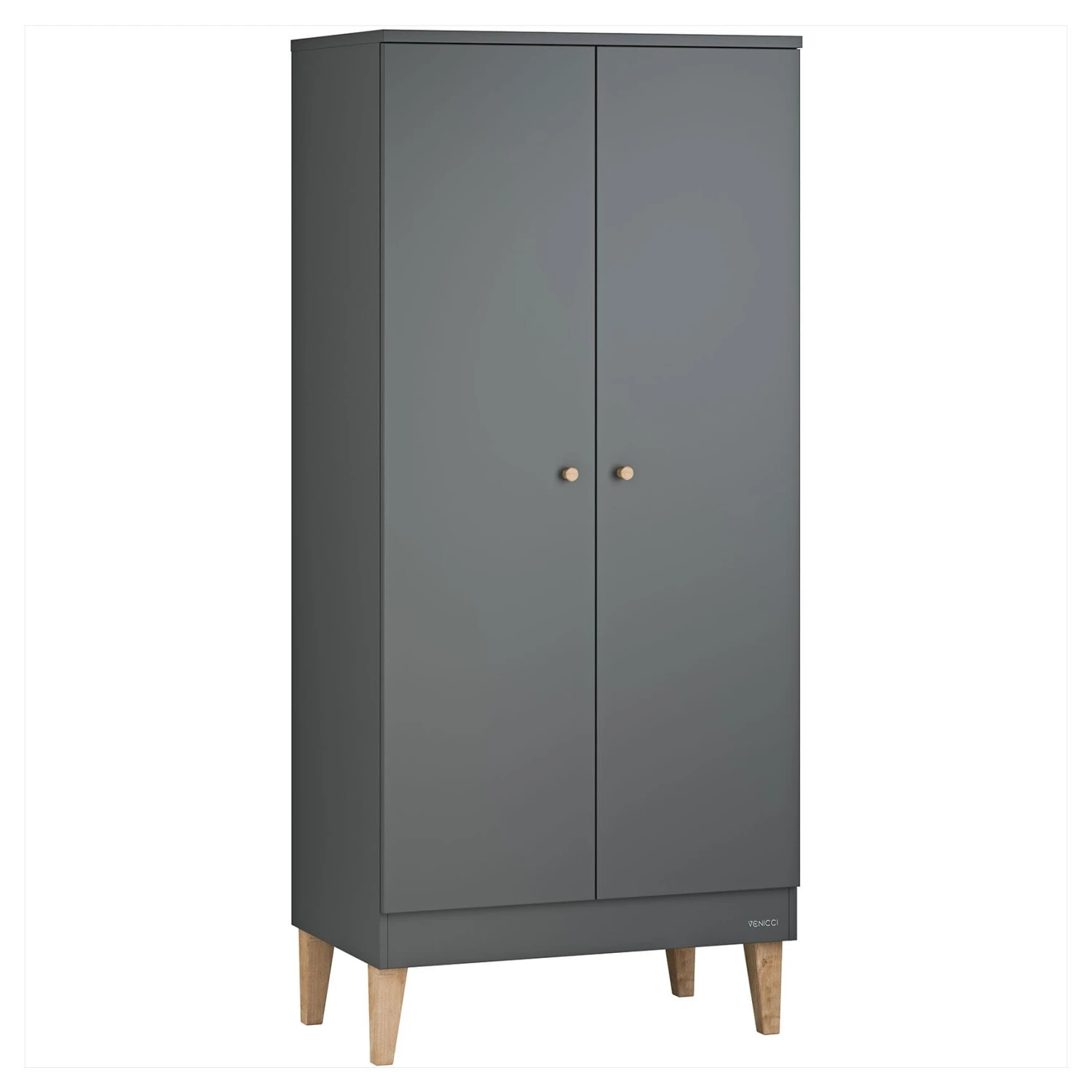 Venicci Saluzzo 2 Piece Wardrobe Roomset - Graphite 10 Venicci Saluzzo 2 Piece Wardrobe Roomset - Graphite - Image 8