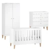 Venicci Saluzzo 3 Piece Roomset - Premium White -Baby Products Store venicci nursery room sets 38476280692957